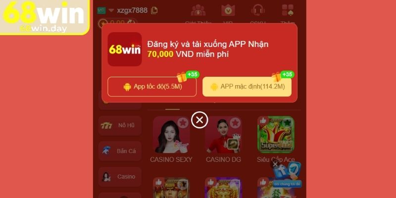 Cài đặt tải app 68WIN cho thiết bị iOS